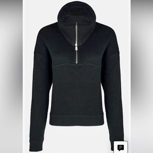 Sweaty Betty Restful Boucle Half Zip Sweater Sweatshirt Size L NWT